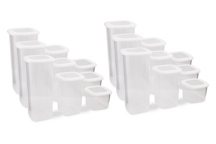 Hermia Juego de Cajas de Almacenamiento de 18 Piezas Blanco